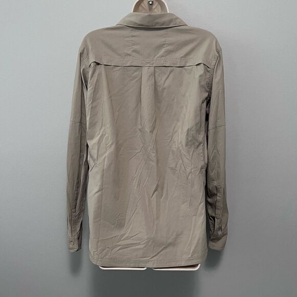 REI Co Op Outdoor Khaki Long Sleeve Button Down Shirt Size L - Picture 3 of 10